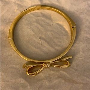 Kate Spade gold rhinestone bow bracelet